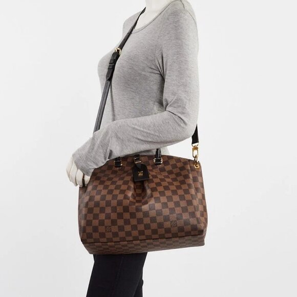 Louis Vuitton Black Damier Canvas Odeon Tote MM Bag - Picture 2 of 12